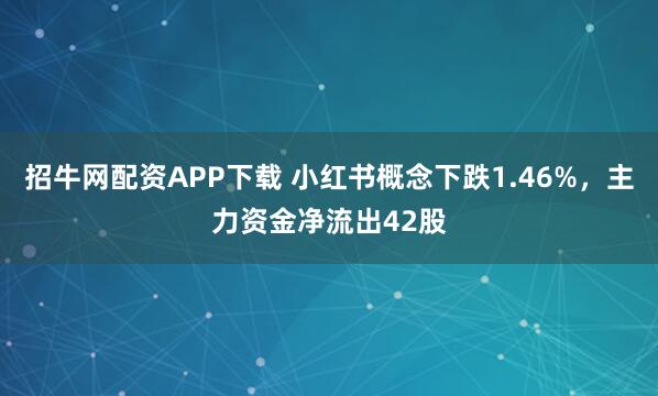 招牛网配资APP下载 小红书概念下跌1.46%，主力资金净流出42股